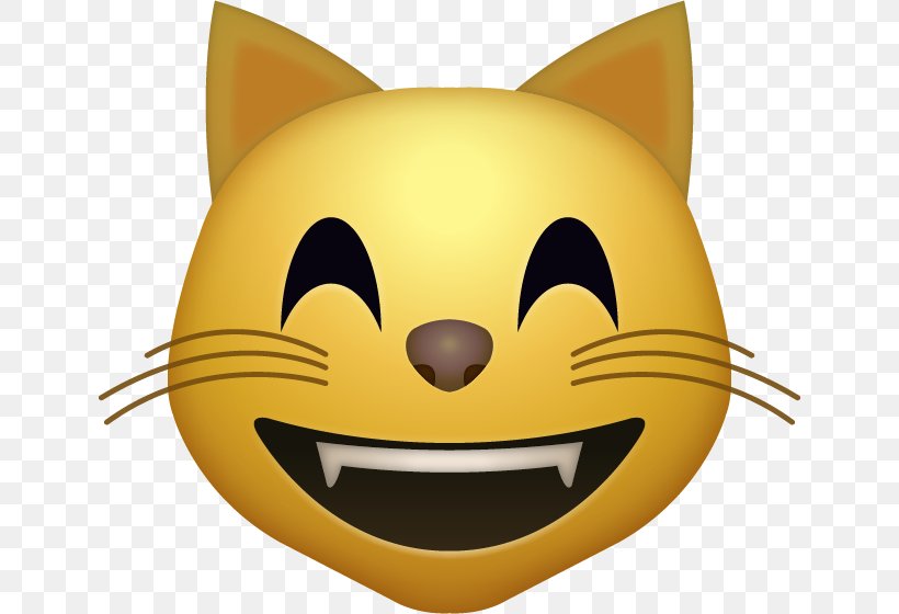 Cat Face With Tears Of Joy Emoji Smile, PNG, 640x560px, Cat, Carnivoran, Cartoon, Cat Like Mammal, Emoji Download Free