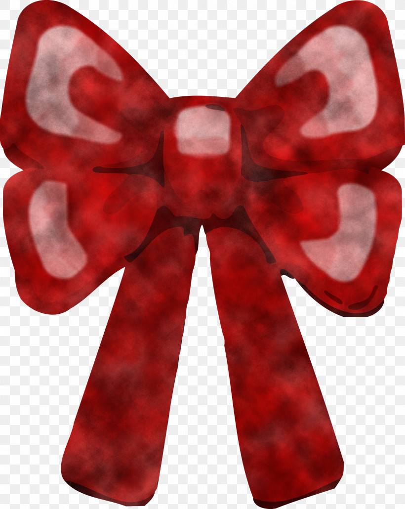 Christmas Bow-knot, PNG, 2387x3000px, Christmas Bow Knot, Bow Tie, Maroon, Red, Ribbon Download Free