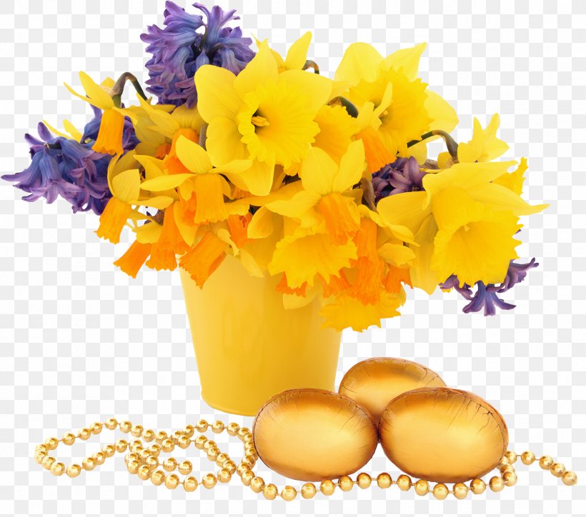 Easter Egg Ēostre Floral Design Flower Bouquet, PNG, 1292x1141px, Easter, Cut Flowers, Daffodil, Easter Basket, Easter Egg Download Free