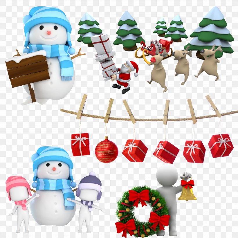 Santa Claus Christmas Ornament, PNG, 3543x3543px, Santa Claus, Christmas, Christmas Decoration, Christmas Ornament, Christmas Tree Download Free