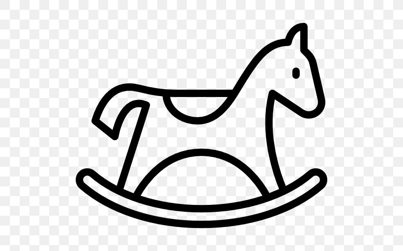 Rocking Horse Rocking Chairs Child, PNG, 512x512px, Rocking Horse, Area, Black And White, Chair, Child Download Free