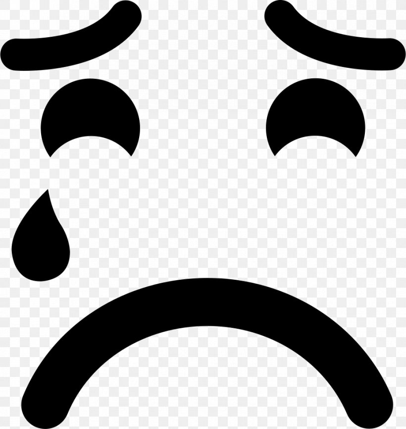Emoticon Smiley Download Sadness, PNG, 928x980px, Emoticon, Black, Black And White, Crying, Emoji Download Free