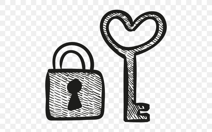 Key Lock, PNG, 512x512px, Key, Black And White, Body Jewelry, Hardware Accessory, Heart Download Free