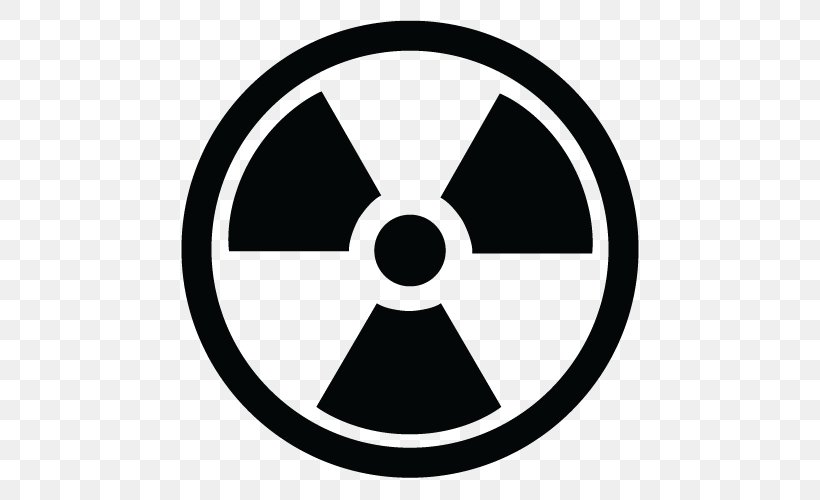 Radioactive Decay Ionizing Radiation Clip Art Hazard Symbol, PNG, 500x500px, Radioactive Decay, Area, Black And White, Brand, Hazard Symbol Download Free