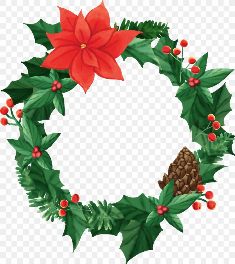 Wreath Christmas Garland Flower, PNG, 1201x1349px, Wreath, Aquifoliaceae, Aquifoliales, Birthday, Christmas Download Free