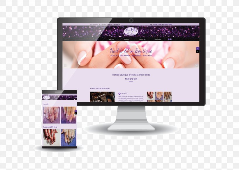 Nail Multimedia Web Design, PNG, 2100x1500px, Nail, Advertising, Beauty Parlour, Brand, Computer Monitor Download Free