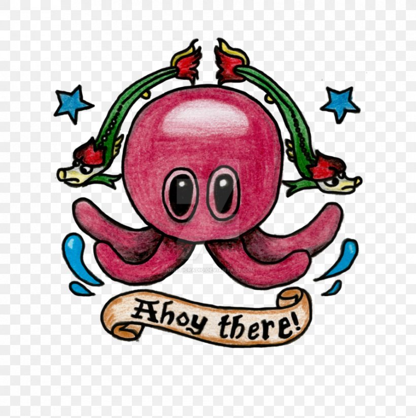 Octopus Sticker Christmas Ornament Clip Art, PNG, 891x896px, Watercolor, Cartoon, Flower, Frame, Heart Download Free