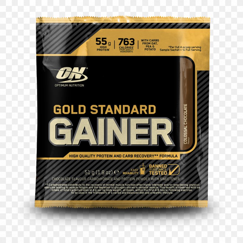 Optimum Nutrition Gold Standard Gainer Dietary Supplement Protein Milkshake, PNG, 1000x1000px, Gainer, Bodybuilding Supplement, Brand, Carbohydrate, Dietary Supplement Download Free