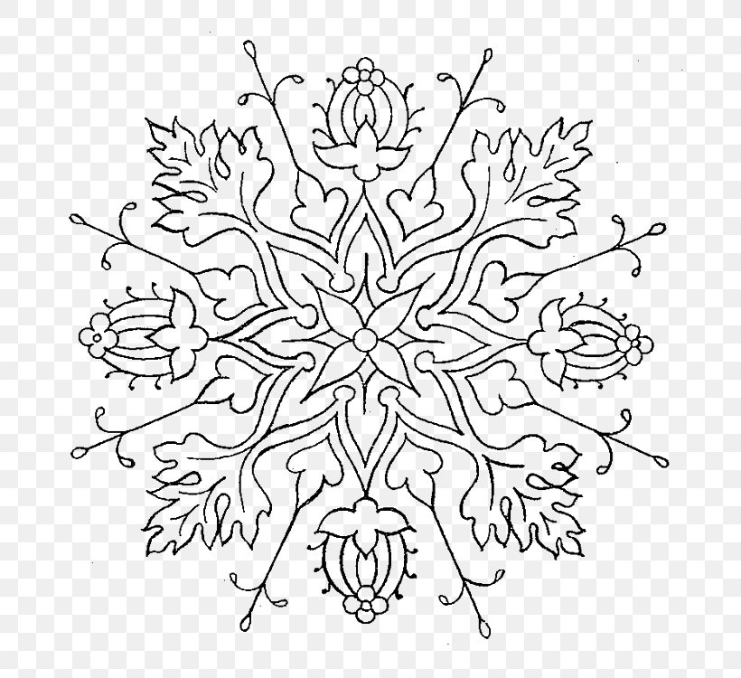 Embroidery Paper Garland Winter Craft, PNG, 750x750px, Embroidery, Black, Blackandwhite, Coloring Book, Craft Download Free