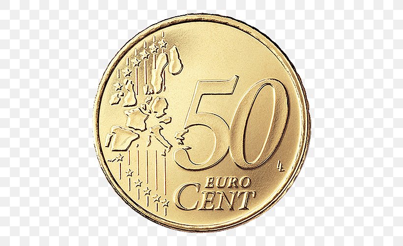 50 Cent Euro Coin Euro Coins, PNG, 500x500px, 1 Cent Euro Coin, 1 Euro Coin, 2 Euro Coin, 10 Euro Note, 20 Euro Note Download Free