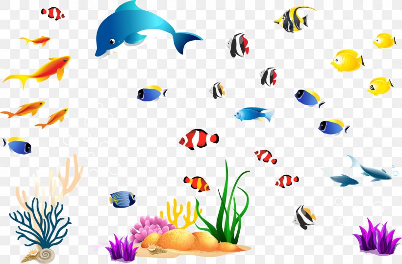 Clip Art Illustration Cartoon Line Pattern, PNG, 1381x907px, Cartoon, Art, Artwork, Fish, Flower Download Free