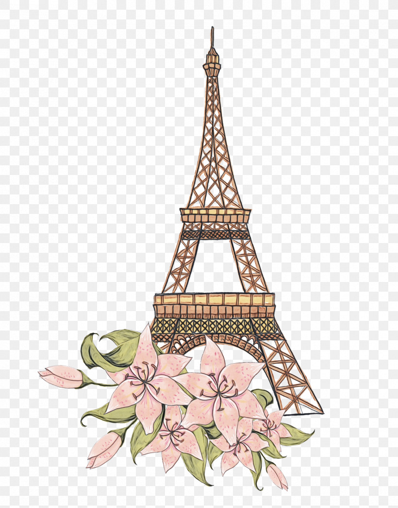 Tower Pink Leaf Plant Steeple, PNG, 1731x2206px, Watercolor, Architecture, Drawing, Flower, Leaf Download Free