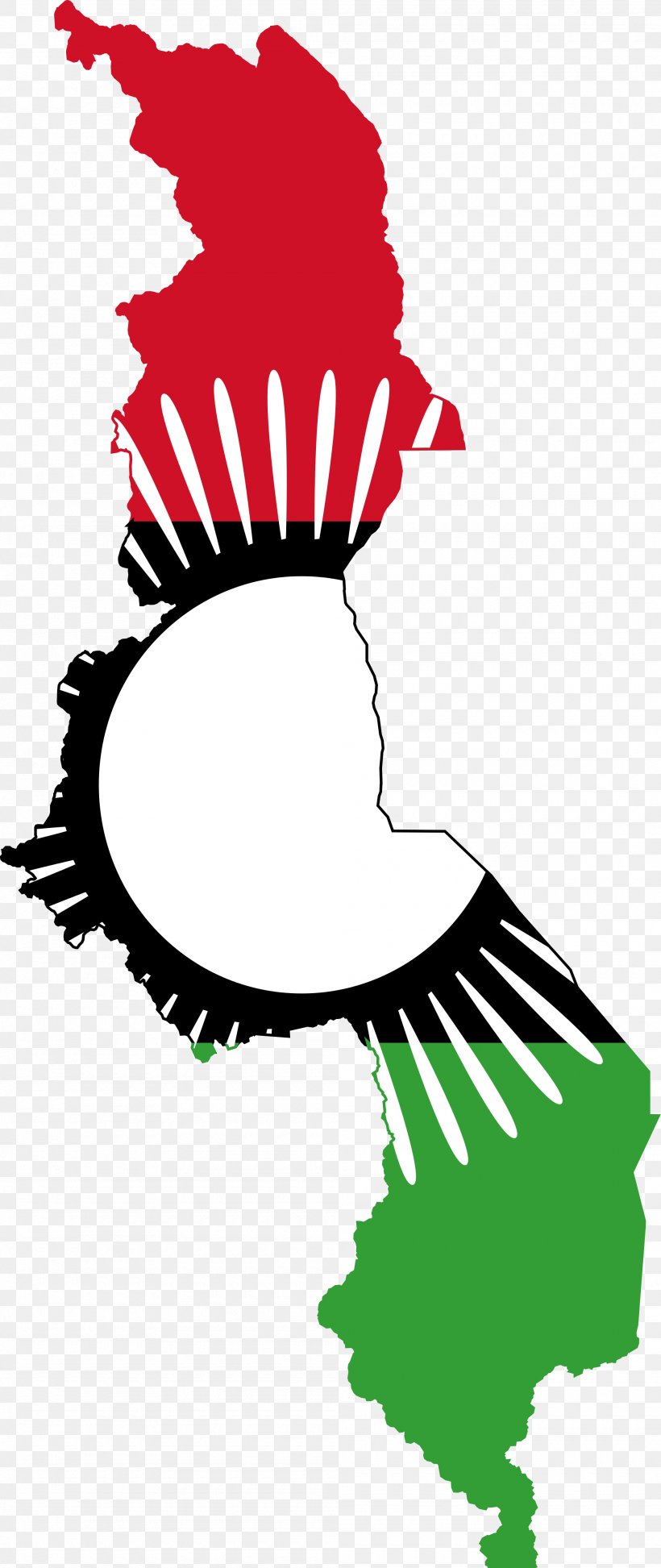 Flag Of Malawi Map, PNG, 2000x4744px, Flag Of Malawi, Art, Artwork, Black And White, File Negara Flag Map Download Free