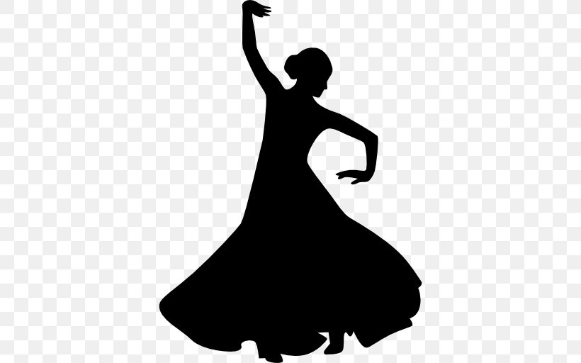 Flamenco Ballroom Dance Silhouette, PNG, 512x512px, Flamenco, Artwork, Ballroom Dance, Black And White, Dance Download Free