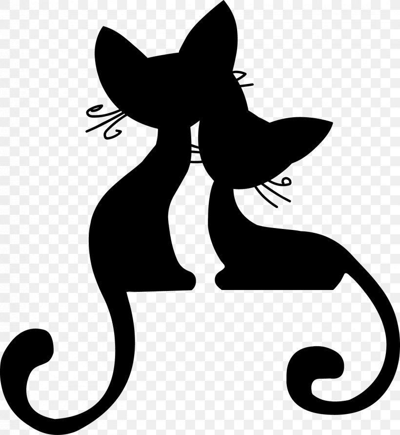 Cat Silhouette Kitten, PNG, 1672x1818px, Cat, Art, Artwork, Black, Black And White Download Free