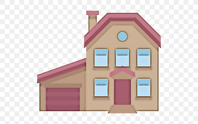 Pink House Home Property Facade, PNG, 512x512px, Pink, Architecture, Building, Facade, Home Download Free