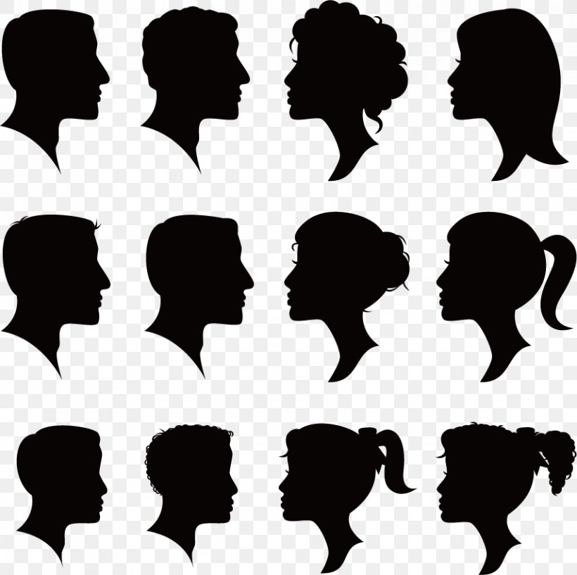 Silhouette Woman Royalty-free Clip Art, PNG, 855x852px, Silhouette, Art, Black And White, Drawing, Female Download Free