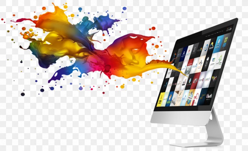 Web Development Colour Hub Web Design Graphic Design, PNG, 831x506px, Web Development, Advertising, Computer Monitor, Customer, Design Studio Download Free