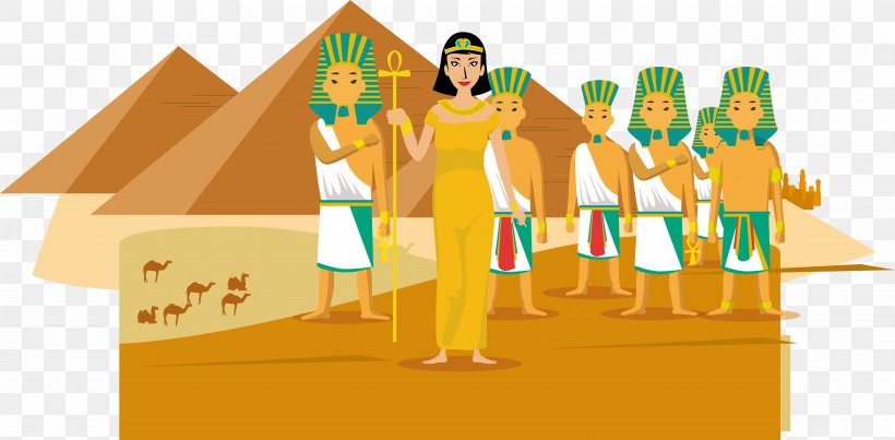 Ancient Egypt Pharaoh Illustration, PNG, 7902x3885px, Egypt, Ancient Egypt, Art, Brand, Cleopatra Download Free