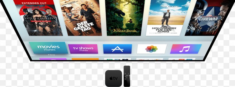 Television Netflix Apple TV ITunes Film, PNG, 2048x761px, Television, Advertising, Apple, Apple Tv, Blockbuster Download Free