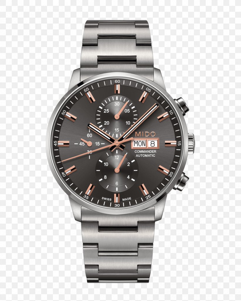 Mido Automatic Watch Chronograph Clock, PNG, 881x1100px, Mido, Automatic Watch, Brand, Chronograph, Chronometer Watch Download Free