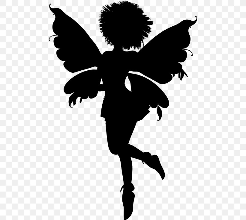 Angelet De Les Dents Fairy Silhouette Clip Art, PNG, 496x735px, Angelet De Les Dents, Black And White, Elf, Fairy, Fairy Tale Download Free