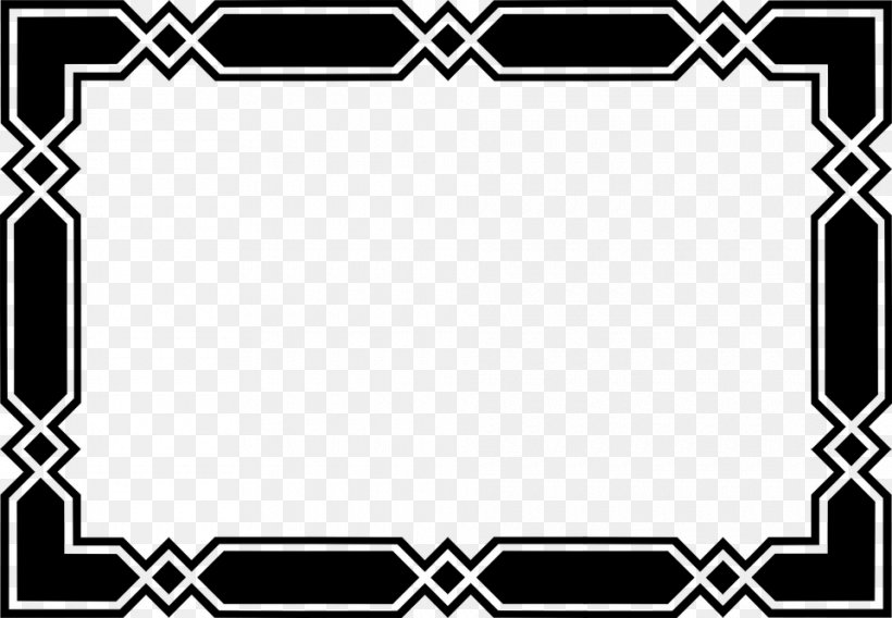 Black And White Clip Art, PNG, 960x665px, Borders And Frames, Area, Art, Black, Black And White Download Free