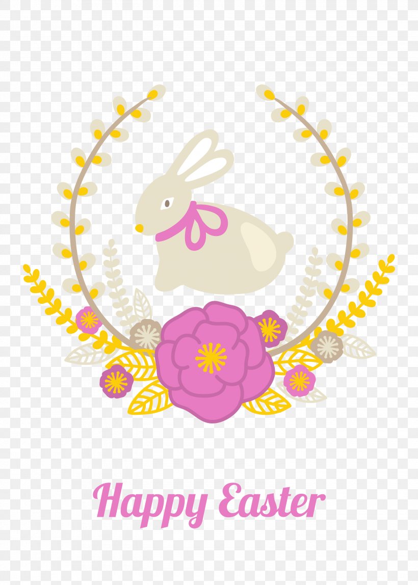 Easter Bunny Easter Egg Clip Art, PNG, 3000x4200px, Watercolor, Cartoon, Flower, Frame, Heart Download Free