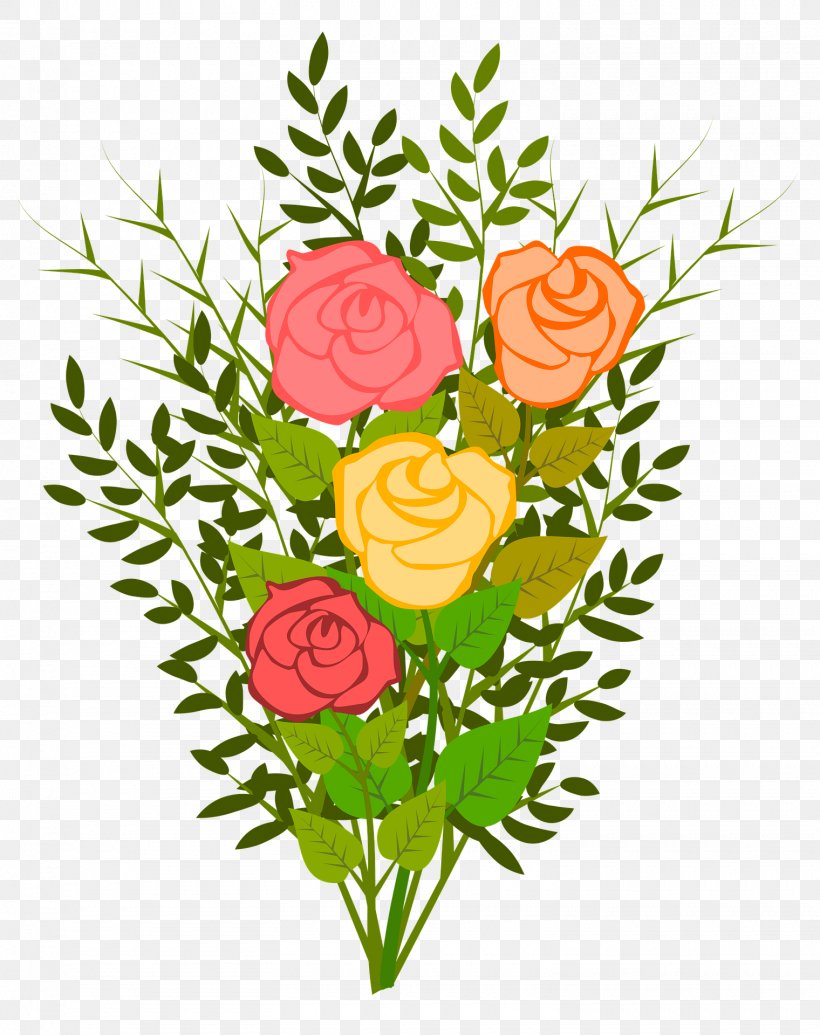 Garden Roses Floral Design Flower Clip Art, PNG, 1520x1920px, Garden Roses, Art, Artwork, Cut Flowers, Flora Download Free