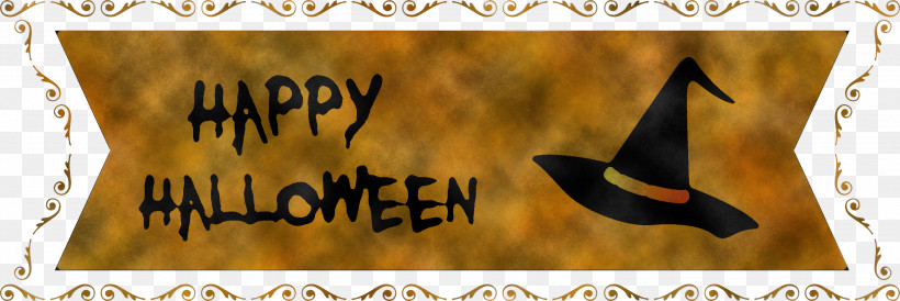 Happy Halloween Banner, PNG, 3000x1006px, Happy Halloween Banner, Banner, Calligraphy, M, Meter Download Free