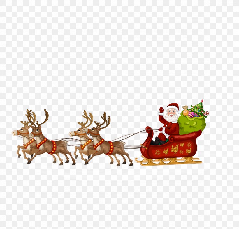 Santa Claus Reindeer Sled Stock Photography Illustration, PNG, 1181x1134px, Santa Claus, Christmas, Christmas Card, Christmas Decoration, Christmas Ornament Download Free