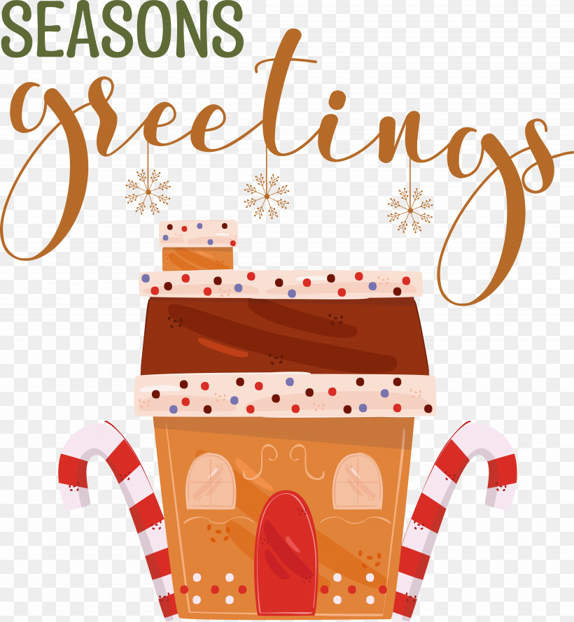 Seasons Greetings, PNG, 6760x7335px, Seasons Greetings, Gingerbread, Merry Christmas Download Free