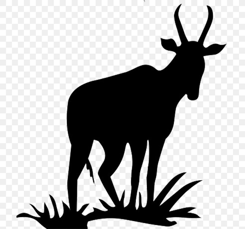 Antelope Pronghorn Deer Silhouette Clip Art, PNG, 709x768px, Antelope, Antler, Black And White, Deer, Drawing Download Free