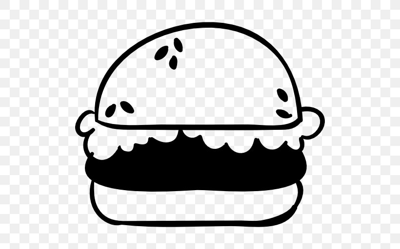 Hamburger Button Junk Food Fast Food, PNG, 512x512px, Hamburger, Black, Black And White, Bread, Face Download Free