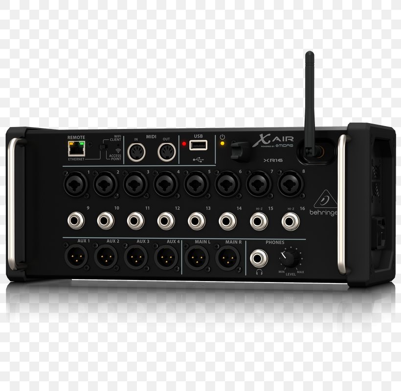 Behringer X Air XR18 Behringer X Air XR12 Microphone Audio Mixers, PNG, 800x800px, Behringer X Air Xr18, Audio Mixers, Audio Receiver, Behringer, Behringer X32 Download Free