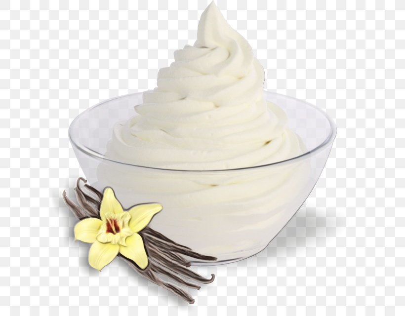 Food Frozen Yogurt Cream Whipped Cream Soft Serve Ice Creams, PNG, 660x640px, Watercolor, Cream, Dessert, Food, Frozen Yogurt Download Free