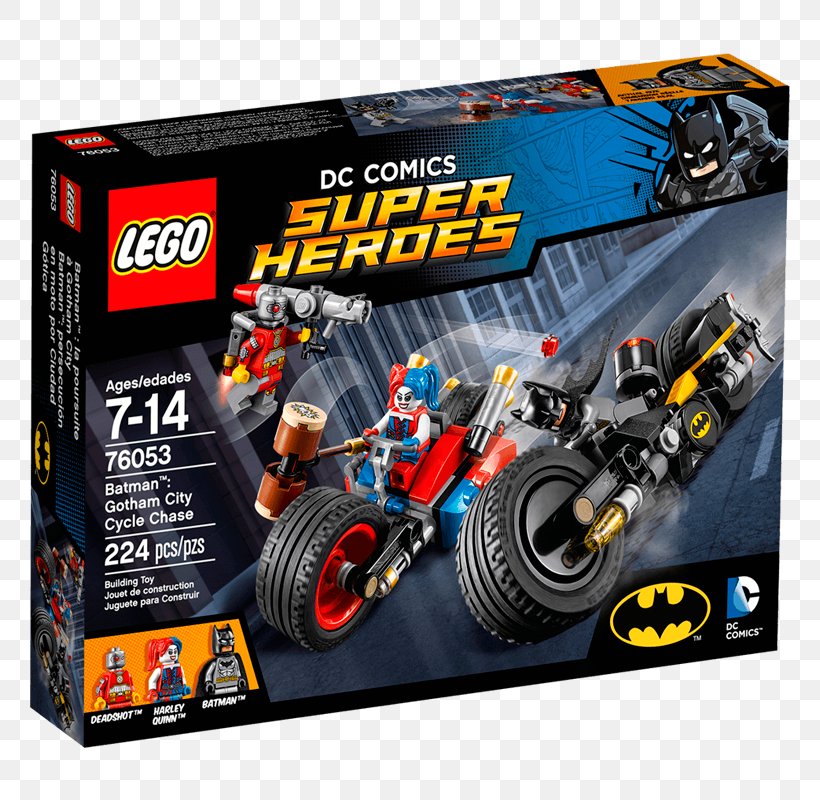 Lego Batman 2: DC Super Heroes Harley Quinn LEGO 76053 DC Comics Super Heroes Batman: Gotham City Cycle Chase Lego Super Heroes, PNG, 800x800px, Batman, Batcycle, Gotham City, Harley Quinn, Lego Download Free