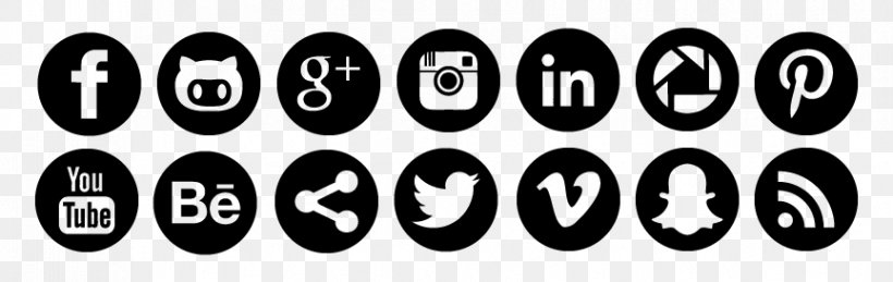 Social Media, PNG, 864x273px, Social Media, Black And White, Blog ...