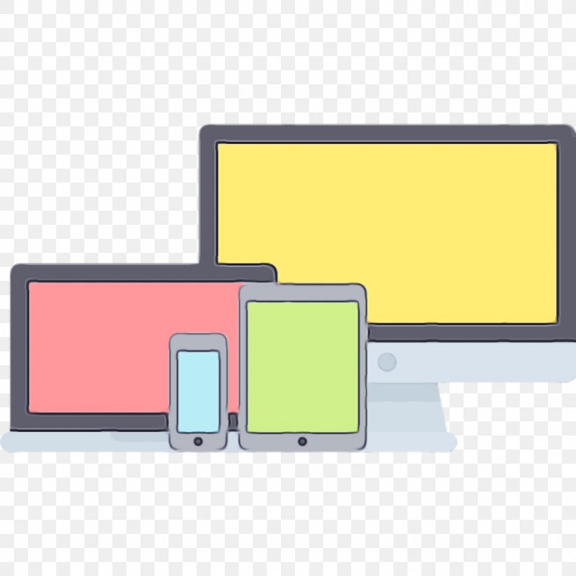 Technology Electronic Device Rectangle, PNG, 1024x1024px, Watercolor, Electronic Device, Paint, Rectangle, Technology Download Free
