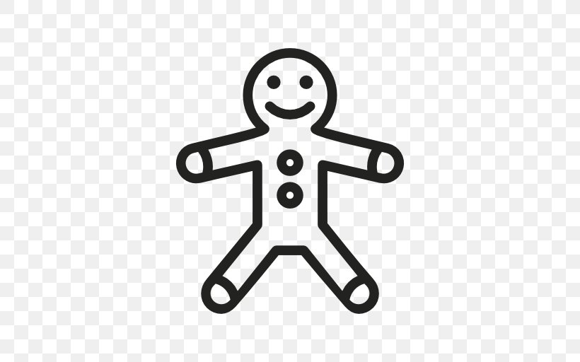 Gingerbread Man Biscuits Christmas Cookie, PNG, 512x512px, Gingerbread Man, Area, Biscuits, Black And White, Body Jewelry Download Free