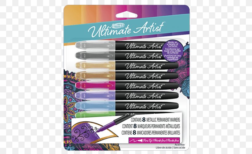 Artist Permanent Marker Pencil Metallic Color, PNG, 500x500px, Art, Artist, Color, Creativity, Glitter Download Free