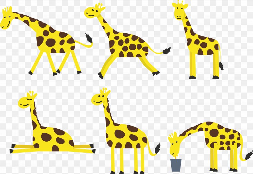 Northern Giraffe Cartoon, PNG, 8770x6034px, Giraffe, Animal Figure, Area, Artworks, Cartoon Download Free