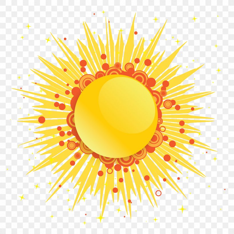 Sun Illustration, PNG, 1000x1000px, Sun, Drawing, Flower, Gold, Motif Download Free
