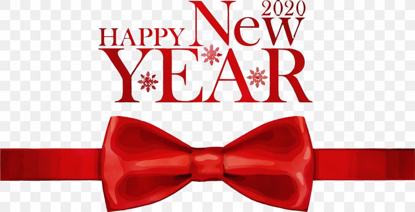 Bow Tie, PNG, 3043x1560px, 2020, Happy New Year 2020, Bow Tie, Logo, New Years 2020 Download Free