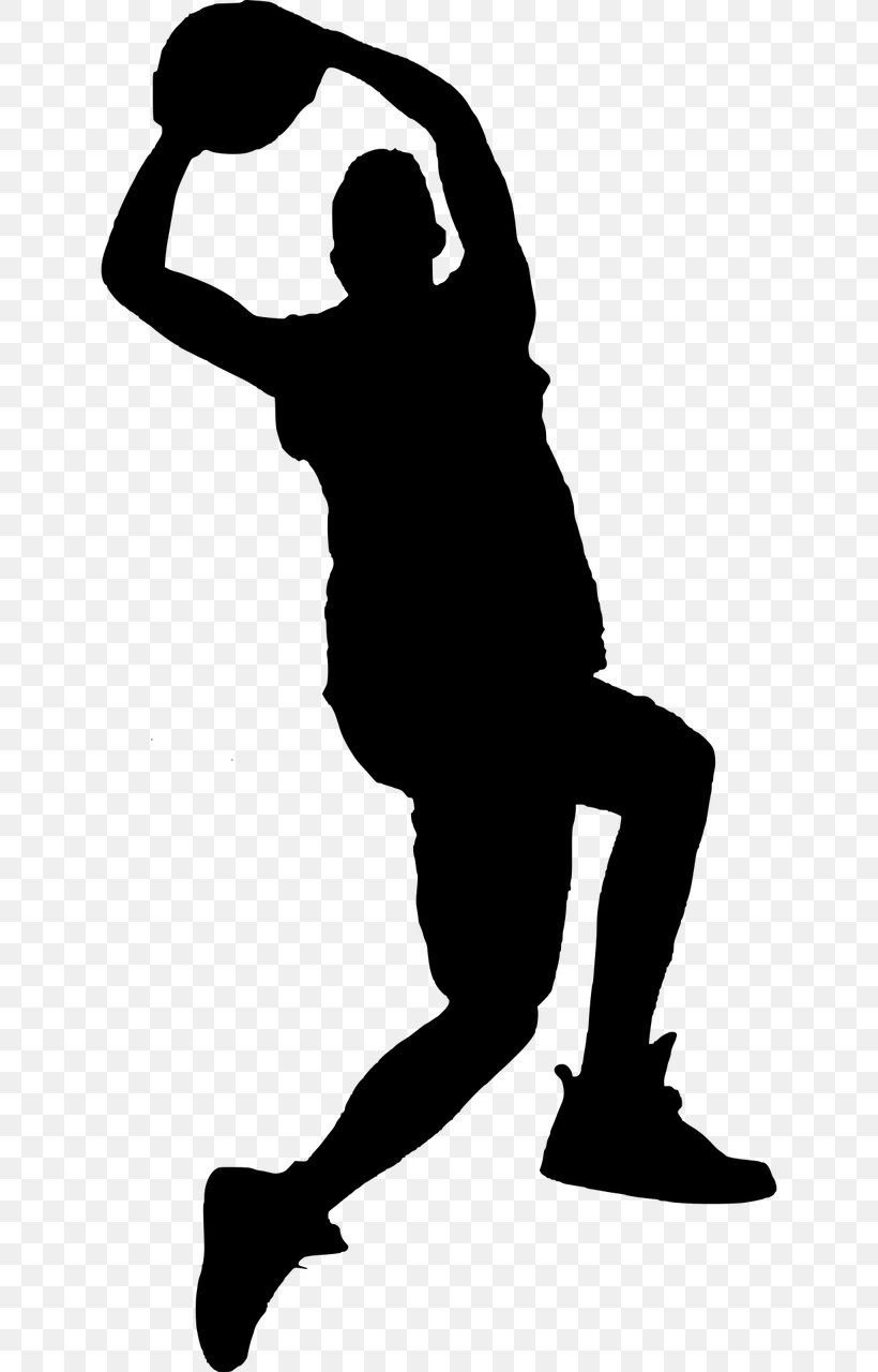 NBA Basketball Sport Silhouette Clip Art, PNG, 640x1280px, Nba, Ball, Basketball, Basketball Player, Black And White Download Free