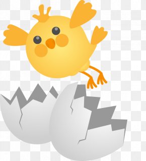 Cute Cartoon Chick Egg Shell Eggs Broken Shell - Rotisserie Chicken Fried Chicken Clip Art PNG