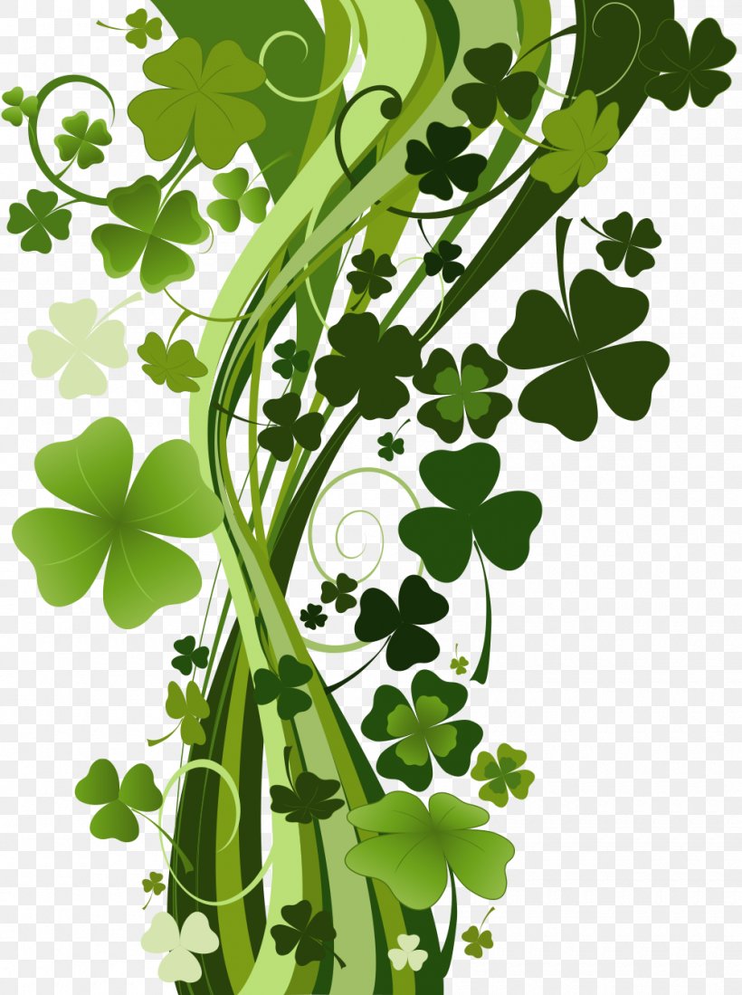 Saint Patricks Day Four-leaf Clover Clip Art, PNG, 1000x1341px, Saint Patricks Day, Branch, Clover, Flora, Floral Design Download Free