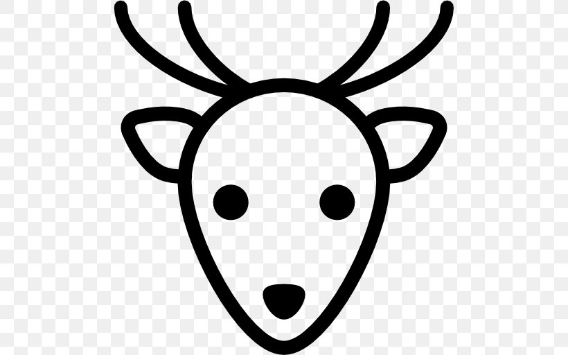 Deer Clip Art, PNG, 512x512px, Deer, Antler, Black And White, Christmas, Face Download Free