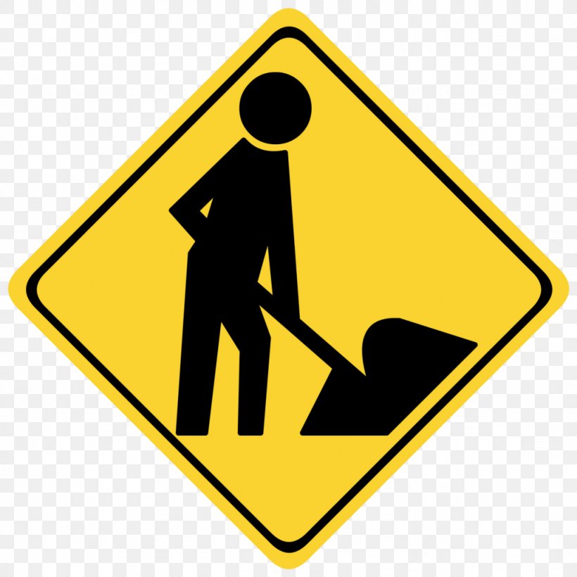Roadworks Traffic Sign Architectural Engineering Sticker, PNG, 1024x1024px, Roadworks, Architectural Engineering, Area, Brand, Color Download Free