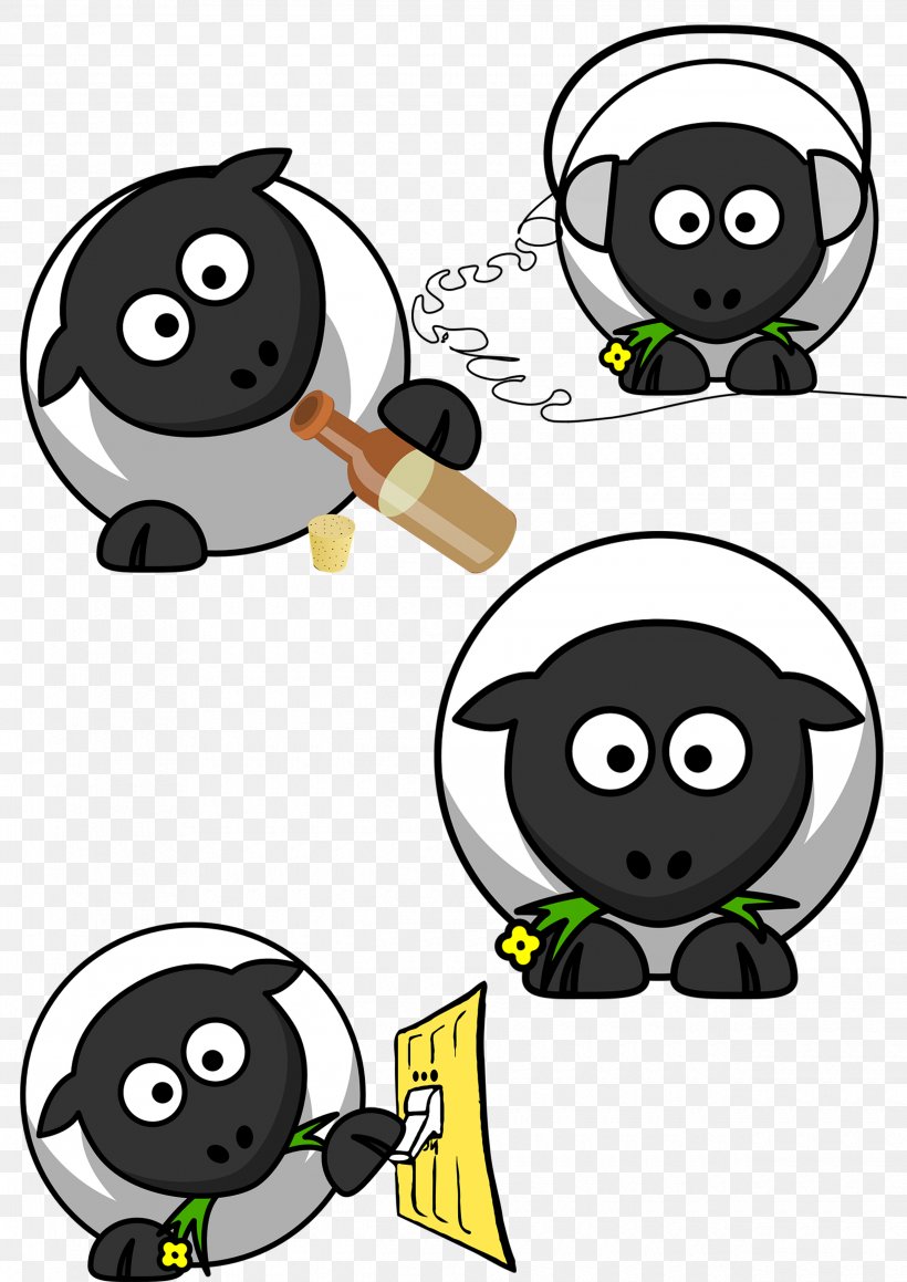 Scottish Blackface Cartoon Paper Sticker, PNG, 2480x3508px, Scottish Blackface, Ball, Black Sheep, Cartoon, Clip Art Download Free